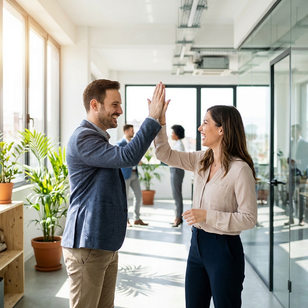 High five for success